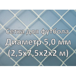 Сетка для футбольных ворот 5 мм (глубина 2x2 м)